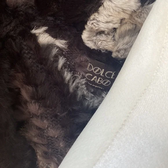 Dolce Cabo gorgeous rabbit fur vest NWT size S Vests